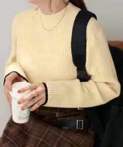 discoat ディスコート　モチモチリブパイピングハイネック