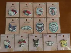 サンリオ 刺繍 パイルワッペン エンブレム 13個セット セリア キャンドゥ