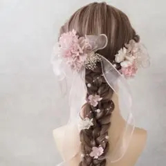 アーティフィシャルフラワー 桜 ピンク ヘッドドレス 結婚式 ウェディング ②