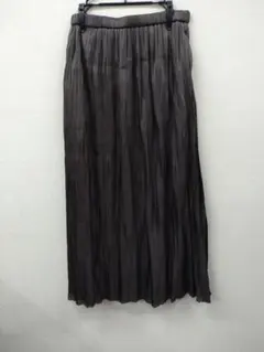 (5) LOWRYSFARMダークグレー プリーツスカート
