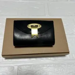 Makuake collet-s ホワイトワックスレザー ミニ財布 カラーグレー