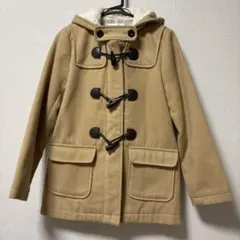 値下げ交渉可　ベージュ ダッフルコート Mサイズ ドット裏地 レディース