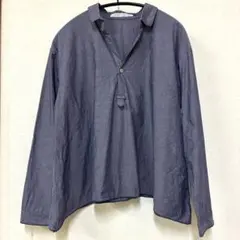 ARCODIO フレンチリネン カプリシャツ ネイビー Mサイズ - メルカリ