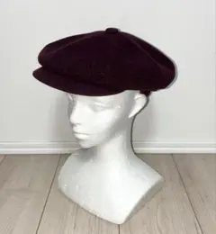 M 美品 KANGOL キャスケット ハンチングキャップ ベレー帽 エンジ 紫