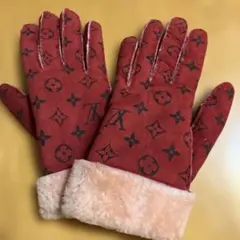 Louis Vuitton モノグラム 手袋 レッドボアピンク23センチイタリアのサムネイル