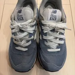new balance 574 ブルー スニーカー24.5cm