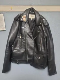 黒 ダブルライダースジャケット