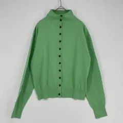 MOMENT 1991 グリーンカーディガン カシミヤ混 Sサイズ