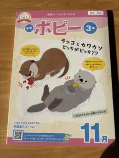 新品未使用！通信教材ポピー小学3年生11月号