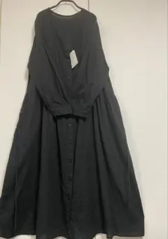 新品タグ付　クラフトスタンダード　地模様　ワンピース兼用ロングカーデ　妊婦さんも