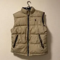 U.S. POLO ASSN. ベージュ ダウンベスト Sサイズ