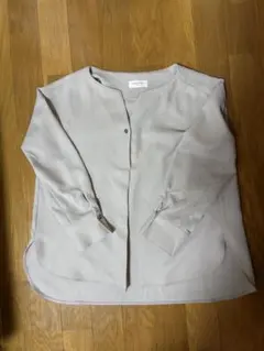 オペークドットクリップ　長袖　シャツ 38 M