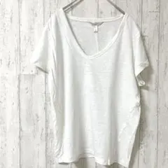 BANANA REPUBLIC リネン Tシャツ S ホワイト