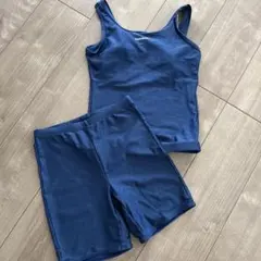 新品Msize FOOTMARK スクール水着 セパレート 紺