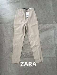 再値下げ⭐︎新品⭐︎ハイウエスト フェイクレザー パンツ ベージュ