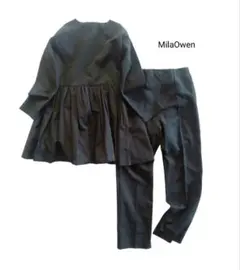 美品　MilaOwen バルーンセットアップ　ペプラム　パンツ　セレモニー