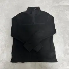 00s GAP ハーフジップ フリース ブラック ドローコード付き