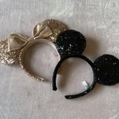 ミッキーマウス型カチューシャ 2色セット