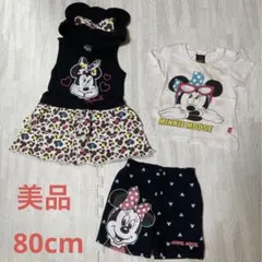 美品　BABY DOLL ミニー　ワンピース　Tシャツ　半ズボン　80cm