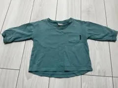 petit main 青緑色 Tシャツ