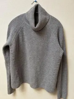 K.T グレー タートルネック 長袖ニット カシミヤ レディース