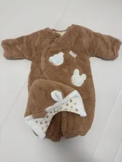 クマモチーフ ブラウンロンパース 95cm