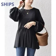 SHIPS. 長袖カットソー　ブラック