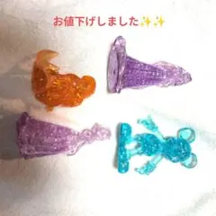 ディズニー クリスタル立体パズル 置物 4点セット