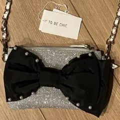 TO BE CHIC リボン付きミニショルダーバッグ
