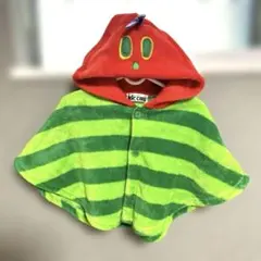 フード付きベビーポンチョ 70-90cm はらぺこあおむし