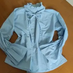 USED/美品　Té chichi（テチチ）スタンドカラー ストライプ ブラウス