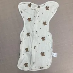クマ柄 ベビースワドル　Mサイズ