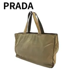 PRADA プラダ ナイロン トートバッグ 三角ロゴ カーキ ヴィンテージ
