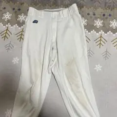 ホワイト 練習着パンツ 刺繍ロゴ付き