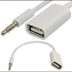 FYL 3.5mm AUX端子用オーディオプラグジャック　変換ケーブル　変換