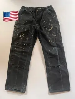 carhartt DOUBLE KNEE ブラック　カーハート　ダブルニー