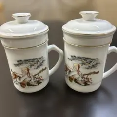 中国茶器セット 蓋付きマグカップ