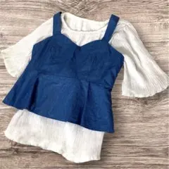 美品✨dazzlin ダズリン デニムビスチェ ペプラムトップス 2点セットのサムネイル