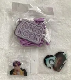 BTS グク アクリルスマホホルダー ハート型フチ子 アクリルクリップ セットのサムネイル