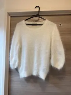 アンゴラニット UBCE ANG/FUR ルーズスリーブ ニット シャギーニット