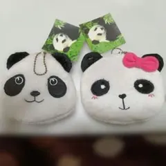 パンダ顔デザインポーチ2個セット