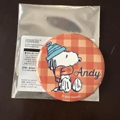 PEANUTS スヌーピートレーディング缶バッジ ウィンターブラザー アンディ