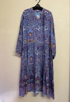 新品タグ付き　Amina 花と鳥　ロングワンピース　チャイハネ　アミナ