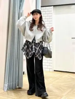 オンブレチェックキャミチュニック　ローリーズファーム
