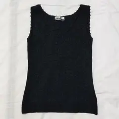 SCOT CLUB ラメ入りタンクトップ 黒のサムネイル