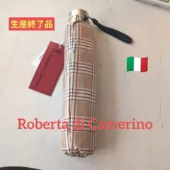 Roberta di Camerino 折りたたみ傘 ベージュチェック