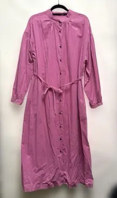 ニコアンド　コーデュロイ シャツワンピース ロング丈Lサイズ新品