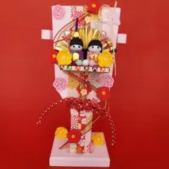 ひな祭りリース羽子板おひなさま桃の節句フラワーリース雛人形羽子板No.479