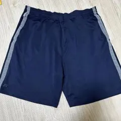ラッセル ライン ショートパンツ ワイド裾 L 紺 ポリエステル スポーツのサムネイル