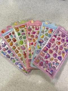 ユニコーン等プクプクシール6枚セット